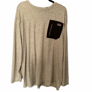 Avalanche Pullover Heather Gray Black Red Zip Accent Active XXL